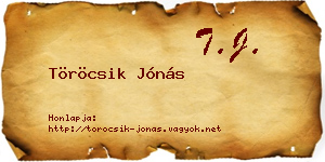 Töröcsik Jónás névjegykártya